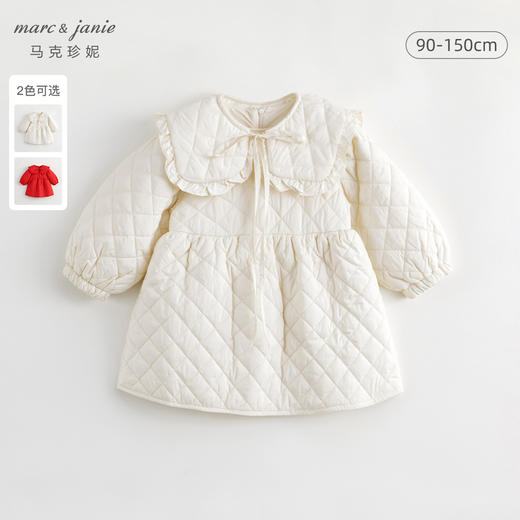 【三防】马克珍妮秋冬新款 女童娃娃领A字摆连衣裙231222 商品图1