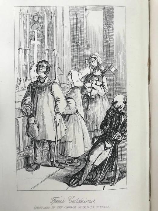 1869年 萨克雷《巴黎札记/马夫精粹语录》 作者亲绘17幅插图 漆布精装大32开 商品图13