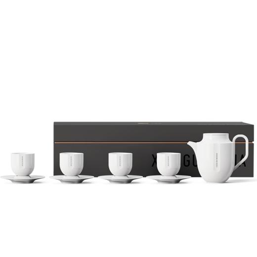 小罐茶 锦上月·宋韵白瓷茶具套组 商务品茶器具礼盒 1壶4杯4碟 商品图6