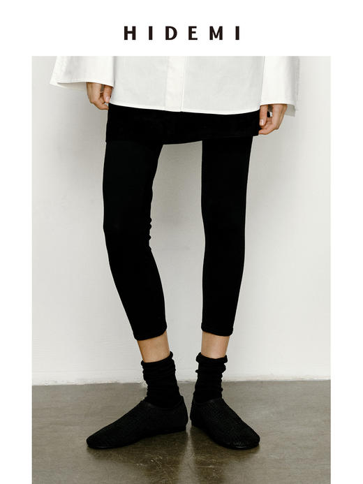 HIDEMI 美利奴超细羊毛弹力收身显瘦针织打底裤legging 商品图4
