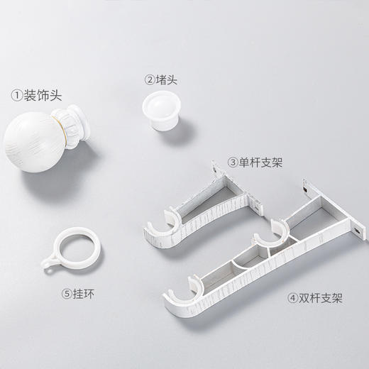 #北欧罗马杆#金蝉简约现代美式罗马杆窗帘杆  商品图4