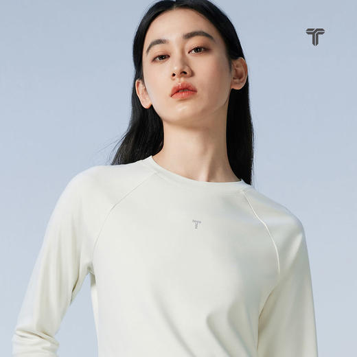 拇指白小T仿生热特姆插肩烫钻圆领长袖女款无限系列 商品图3