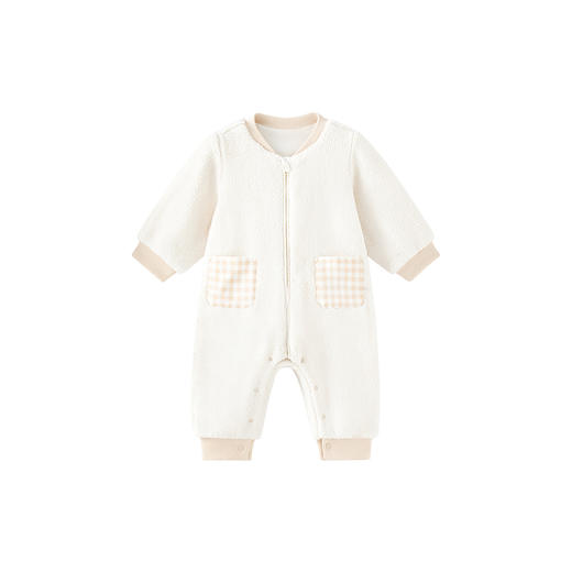 英氏婴儿男女宝宝家居服2023秋冬保暖长袖小熊连体衣YZJAJ3P011A 商品图4