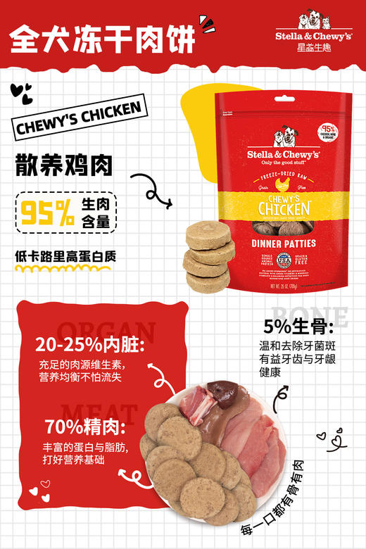 SC全犬冻干肉饼系列 商品图1
