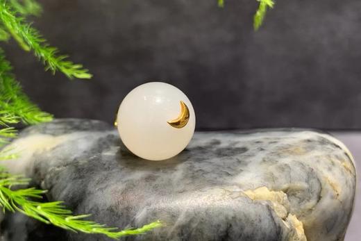 【御珠宫坊】金镶羊脂白玉珠月兔 商品图3