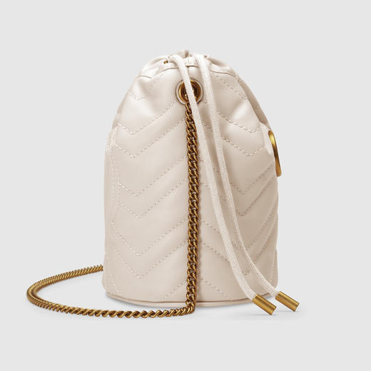 【二】GUCCI 古驰 女士 GG Marmont 系列 迷你水桶包 白色 575163 DTDRT 9022 商品图1