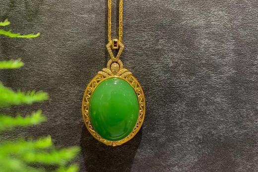 【御珠宫坊】金镶碧玉吊坠 商品图0