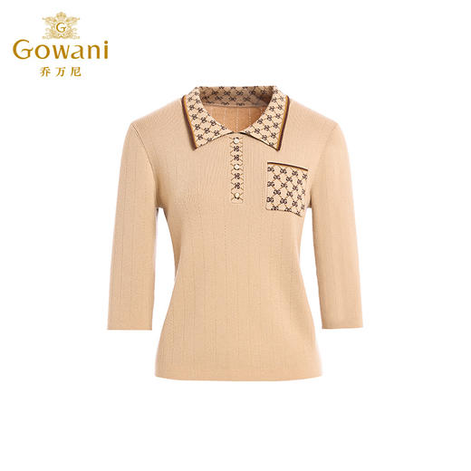 乔万尼秋新品羊毛衫简约高级感中袖针织衫ET3M752 商品图4