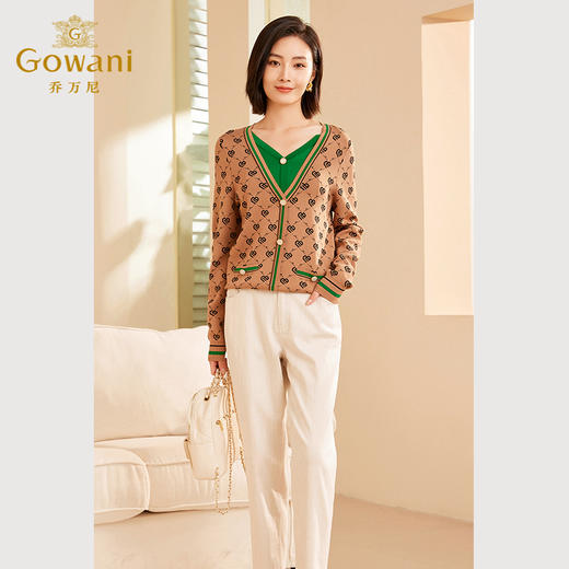 乔万尼秋季新品毛针织衫假两件设计上衣ET3M750 商品图2