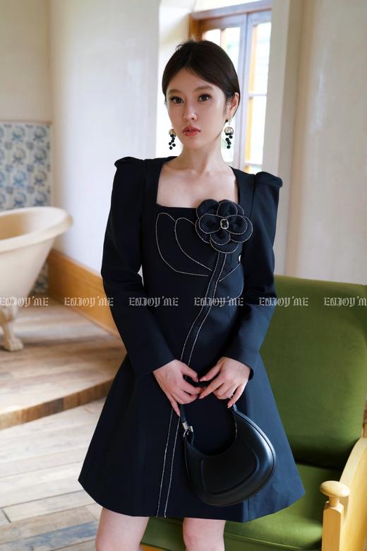 【门店同款】秋季法式重工玫瑰礼服连衣裙 154097280 商品图4