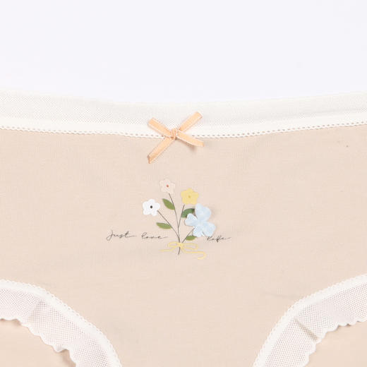 都市丽人基础系列棉质高腰平角女士内裤LK35N7 商品图5