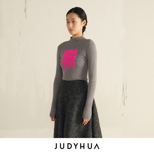 JUDYHUA 毛毡针织小高领 商品图1