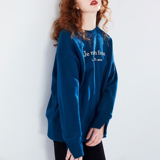 【秋季新款】bf慵懒风套头卫衣女加绒宽松韩版潮2023秋季休闲外套洋气上衣 商品图1