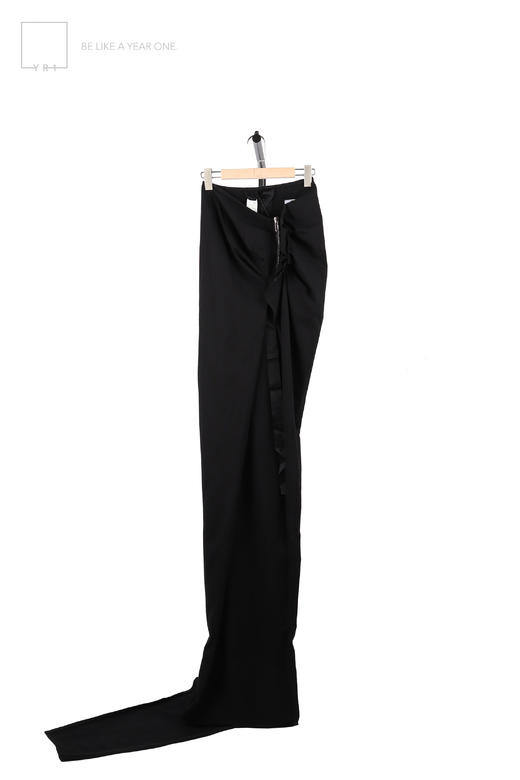 Rick Owens Drkshdw｜黑色紧凑重磅棉质平纹针织长裙 商品图4