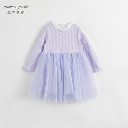 【德绒发热】马克珍妮秋装新款 女童拼接网纱连衣裙231278 商品图1