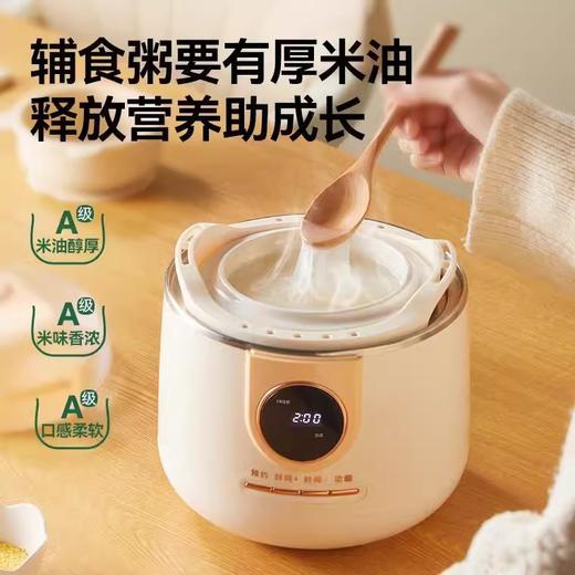 一刻间微压电炖锅 宝宝煮粥锅婴儿辅食炖盅隔水炖家用陶瓷bb煲粥锅 商品图0