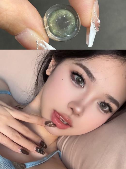 lvycon蓝眼泪光/薄荷芭比 绿 14.2mm 年抛 含硅水凝胶 商品图3