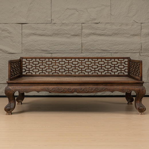 清 红木攒接十字海棠三围屏罗汉床 商品图0