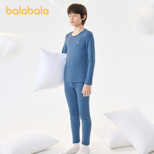 巴拉巴拉宝宝秋衣秋裤套装儿童保暖内衣冬男童中大童简约圆领舒适 商品图4