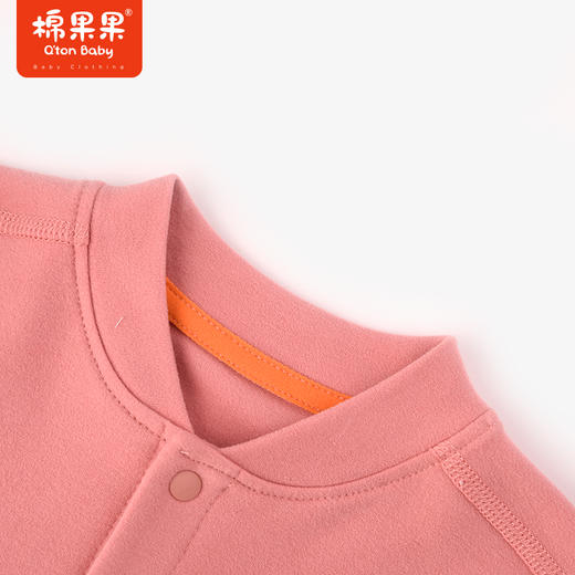 棉果果冬季新品内衣家居5A抗菌女童对开连体衣M421722423730 商品图2