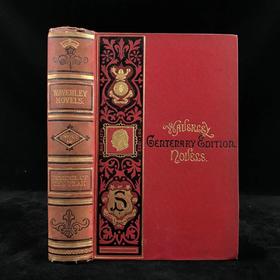 1871年 司各特《贝弗利尔·皮克》 约9幅版画插图 漆布精装32开