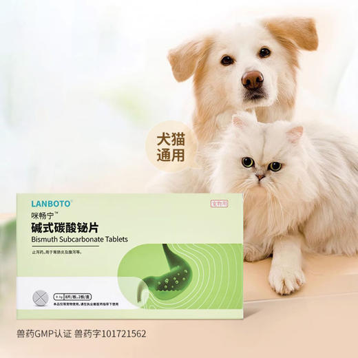 lanboto狗狗猫咪拉肚子拉稀止泻药碱式碳酸铋便血呕吐胃肠炎症 商品图2