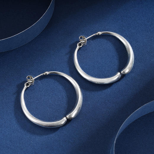 子佩集S925银【月缘】耳钉【USE023】2309 商品图1