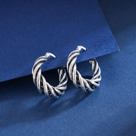 子佩集S925银【缠绵心动】耳环【YGEH007】扣环耳圈2309 商品图2