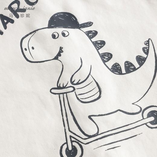 马克珍妮秋装新款 男女童趣味恐龙涂鸦纯棉休闲衬衫 231760 商品图4