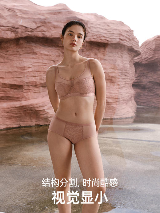 HSIA遐内衣背心式大容量防走光防凸点全罩杯胸罩轻薄大胸显小文胸【蕾丝新态度】 商品图3