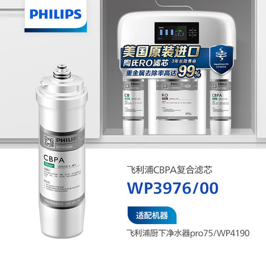 飞利浦（PHILIPS）Aswan系列 滤芯WP3976(CBPA)   适用机型WP4171/00、WP4170/31、WP4174/01、WP4186/00、WP4190/01 商品图0
