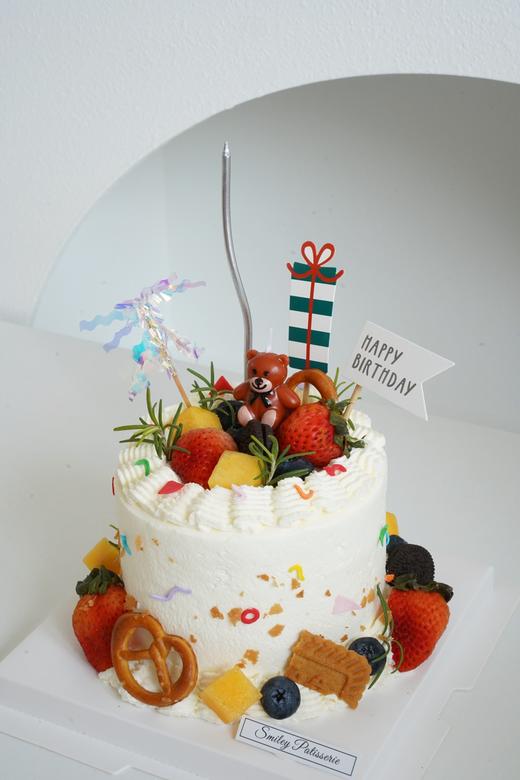 简约奶油蛋糕 | 鲜果原味奶油 - 小熊party 商品图0