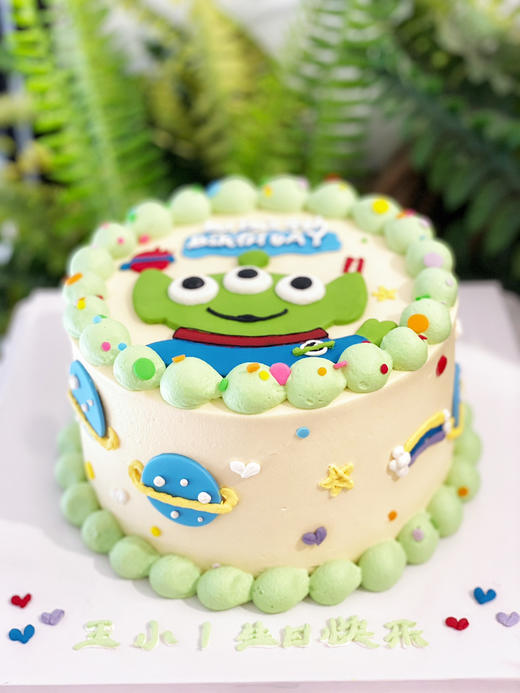 孩子和孩子妈妈都喜欢的三眼兽。全部装饰文字为手奶油霜手绘，安心可食用，请提前24小时预定 商品图4