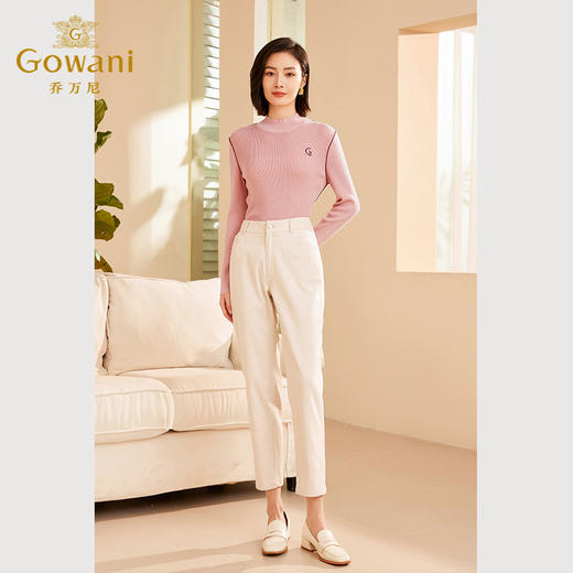 Gowani乔万尼秋新品针织衫简约气质半高领羊毛衫ET3M751201 商品图2