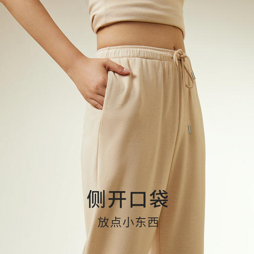 【暖暖家居裤】金三塔桑蚕丝拉绒家居裤女贴肤保暖可外穿秋冬长裤  YZFDD901 商品图3