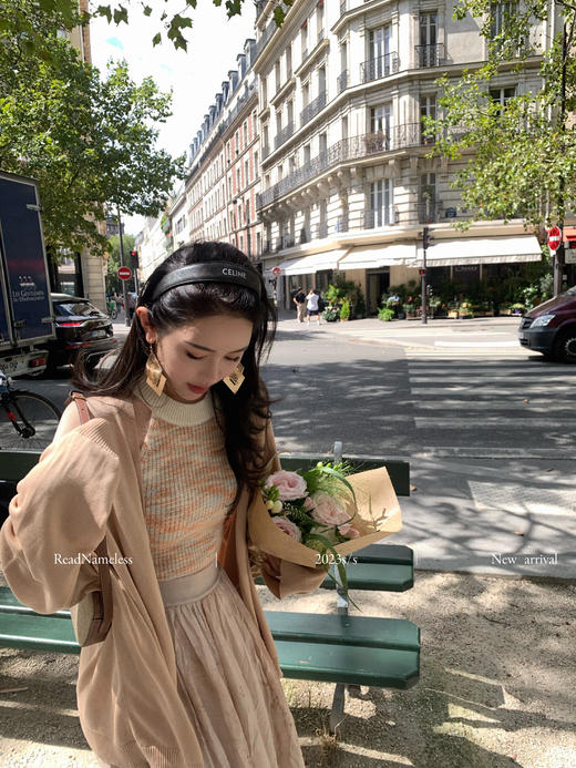 Read Nameless /肉粉来塞尔长开衫+晚霞针织背心+法式点染肌理裙 商品图14