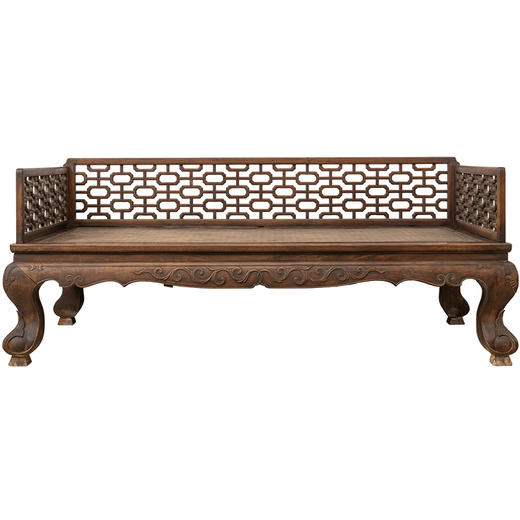 清 红木攒接十字海棠三围屏罗汉床 商品图5