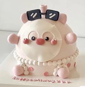 【臻品系列】--三层夹心加高胚立体【面膜小猪】蛋糕