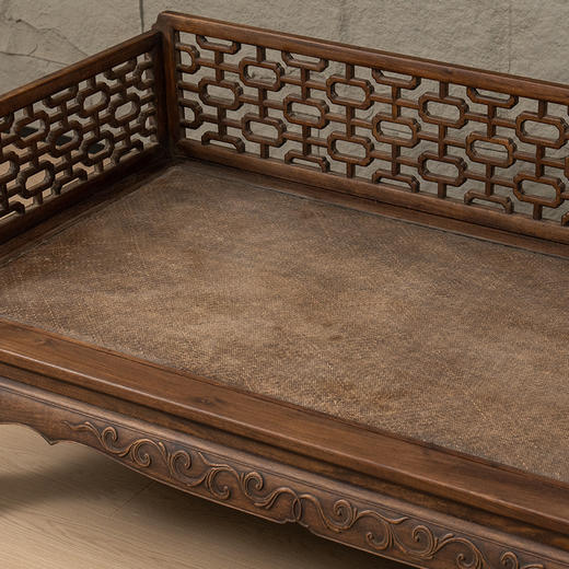 清 红木攒接十字海棠三围屏罗汉床 商品图2