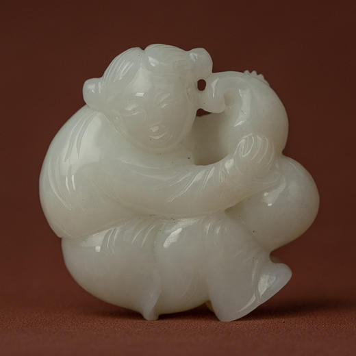 玉雕童子葫芦挂饰 商品图0