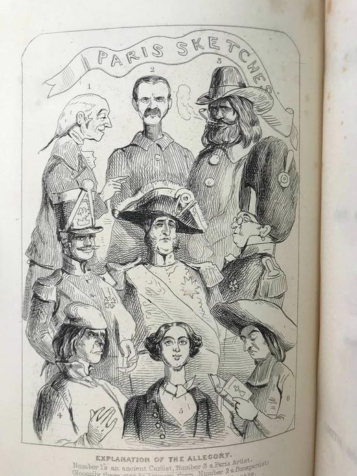 1869年 萨克雷《巴黎札记/马夫精粹语录》 作者亲绘17幅插图 漆布精装大32开 商品图2