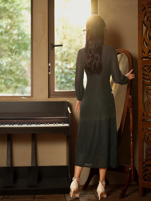 秋冬新款，民国风大小姐旗袍连衣裙小长款新中式国风改良旗袍裙JLM-3175 商品图4