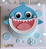【臻品系列】---半翻糖蛋糕【平面卡通鲨鱼】 商品缩略图0