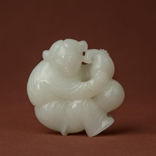 玉雕童子葫芦挂饰 商品图3