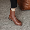 时尚气质，真皮平底短靴OFSM-OF6816R 商品缩略图1
