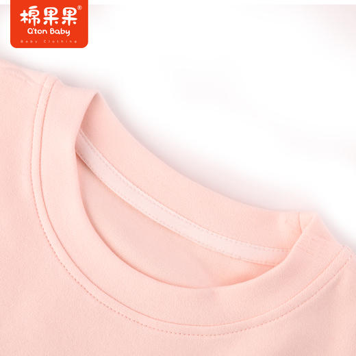 棉果果冬季新品内衣家居中小童80-130码女童3A抗菌暖姜套头套装M421302423712 商品图1