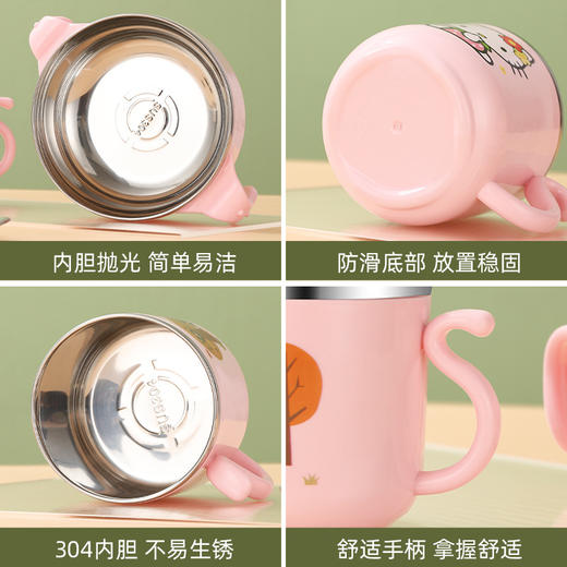 「数款可选！四件套」304不锈钢儿童饭碗带盖宝宝吸管水杯卡通餐具套装六一儿童节礼品餐饮用具 商品图1