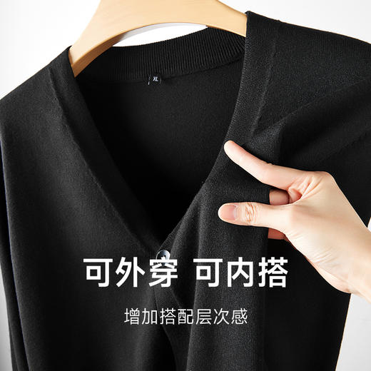 【一口价】【新款DDT】大依优型大码男装针织外套开衫线衫简约休闲商务宽松男百搭上衣胖子 商品图2