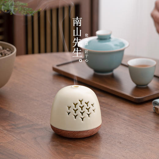 【积分】松明香炉 室内陶瓷沉香香料香薰炉带盖 商品图1