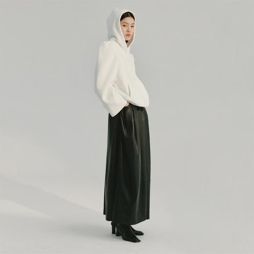 LIYIHAN 简约褶皱皮半裙 Y233Q05490 商品图2